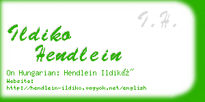 ildiko hendlein business card
